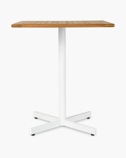 Star Aluminium Bar Leaner Base - 90H, White