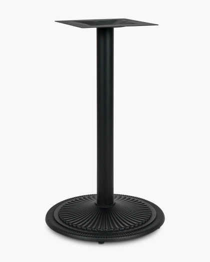 Winifred Round Bar Leaner Base -  53 Dia X 90Cm H, Black