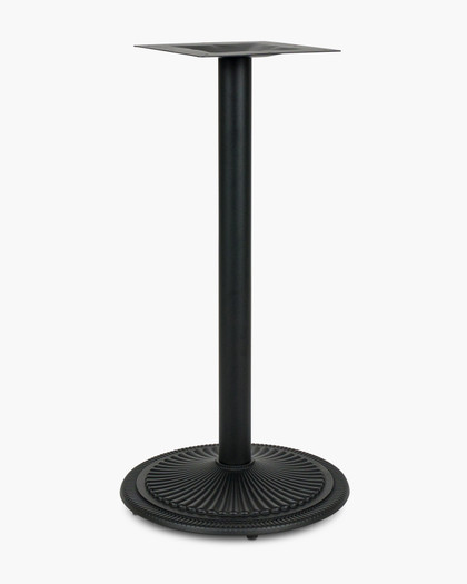 Winifred Round Bar Leaner Base -  53 Dia X 105Cm H, Black