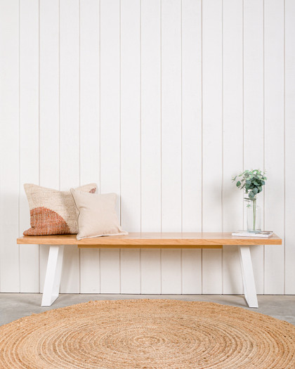 Marko Bench - For 2.0M Table, White Frame