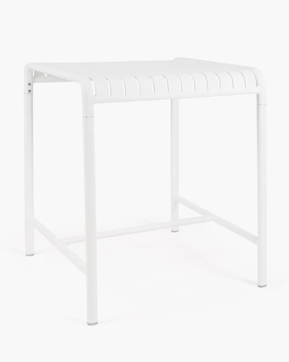 Atticus Outdoor Aluminium Bar Leaner - 74X77 90H, White