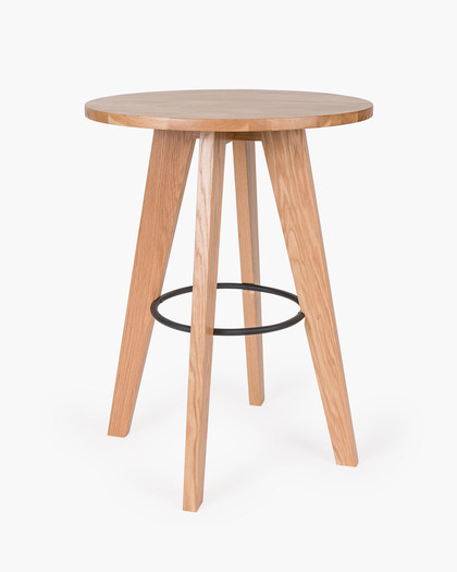 Stockholm Oak Bar Leaner - 80Cm Dia 105H, Natural