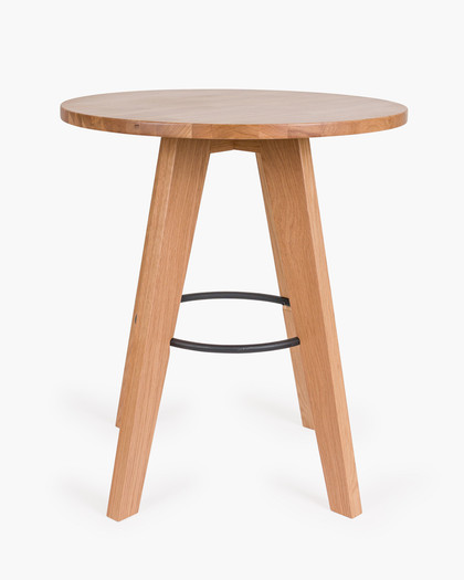 Stockholm Oak Bar Leaner - 80Cm Dia 90H, Natural