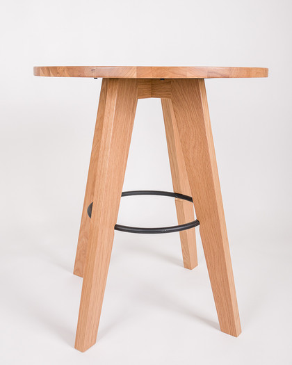 Stockholm Oak Bar Leaner - 80Cm Dia 90H, Natural