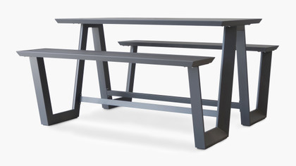 Tahoe Outdoor Bar Leaner - 160X83 90H, Charcoal
