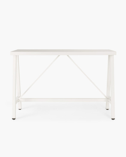 Kingston Outdoor Bar Leaner - 160X60Cm 105 H, White