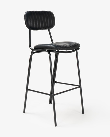 Barry Bar Stool - Black, 75Cm