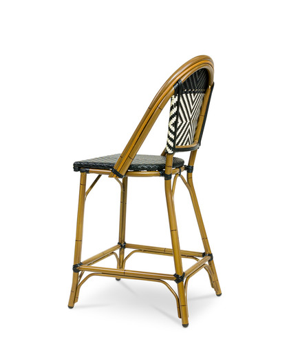 Chloe Barstool -  Ivory/Black, 76Cm