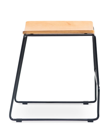 Colorado Wire Bar Stool - Black, Ply Seat 45Cm