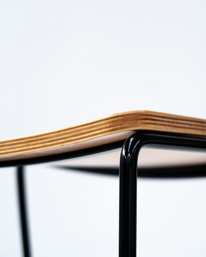 Colorado Wire Bar Stool - Black, Ply Seat 75Cm