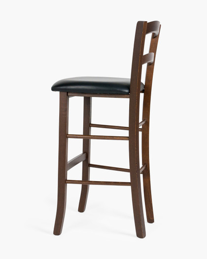 Como Bar Stool - Walnut,  Upholstered Seat 72Cm