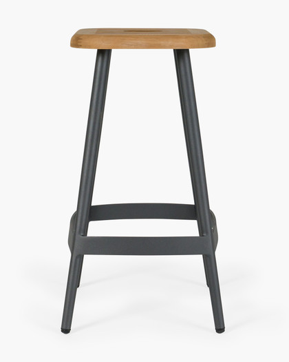 Denver Bar Stool - Charcoal, 65Cm