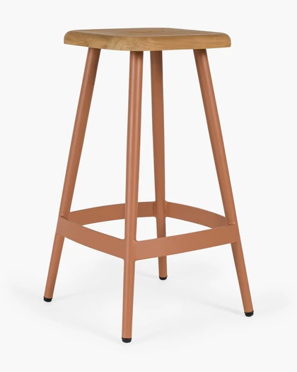 Denver Bar Stool - Terracotta, 65Cm