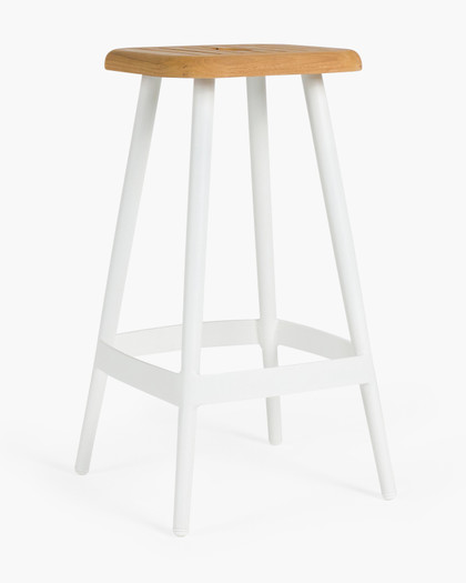 Denver Bar Stool - White, 65Cm