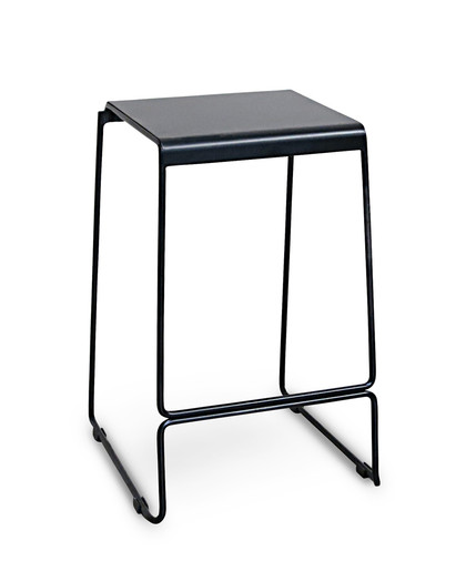 Detroit Wire Bar Stool - Matt Black 65Cm