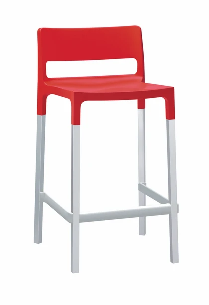 Divo Bar Stool - Red, 65Cm