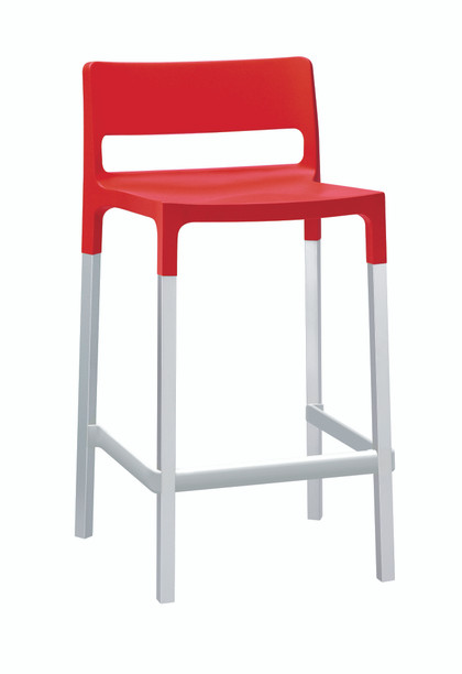 Divo Bar Stool - Red, 65Cm
