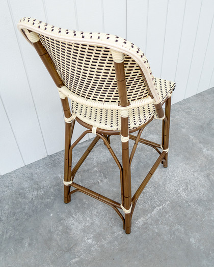 Fleur Barstool - Ivory/Black, 65Cm