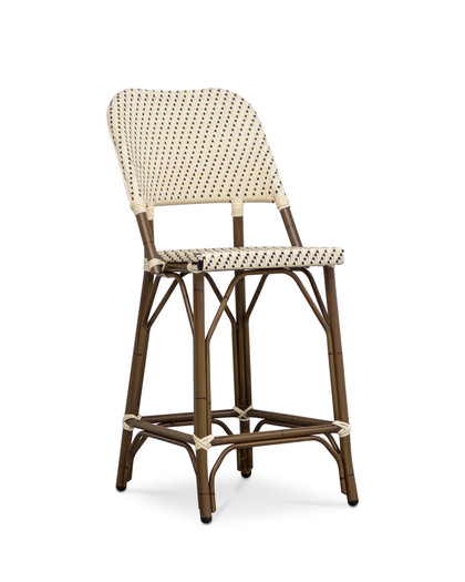 Fleur Barstool - Ivory/Black, 65Cm