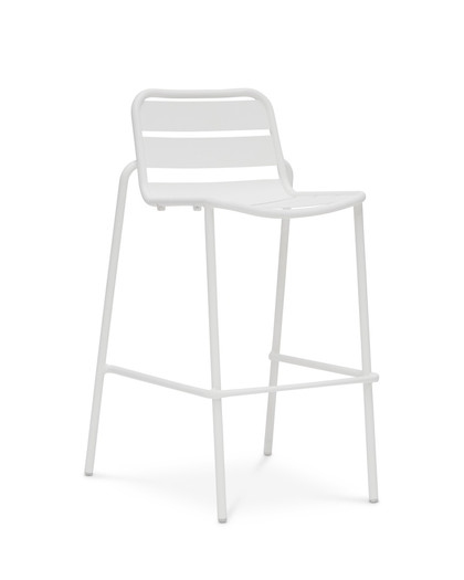 Frankie Bar Stool - White, 75Cm
