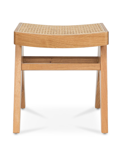 Harriet Barstool - Natural With Cane Seat, 45Cm