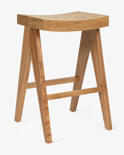 Harriet Barstool - Natural With Cane Seat, 65Cm