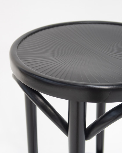 Hoop Bar Stool - Black, 80Cm