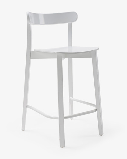 Icho Bar Stool - White, 65Cm