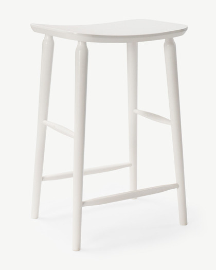 Mackenzie Bar Stool - White, 65Cm