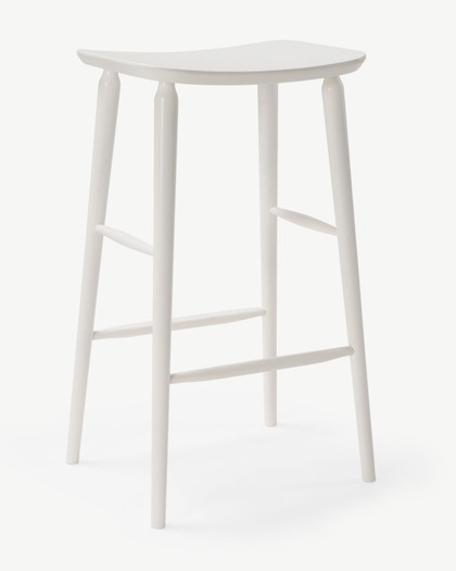 Mackenzie Bar Stool - White, 75Cm
