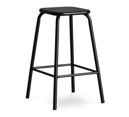 Pedro Bar Stool - Matt Black, 78Cm