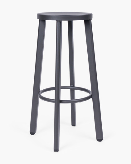 Soda Aluminium Bar Stool - Anthracite, 75Cm