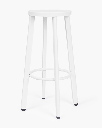 Soda Aluminium Bar Stool - White, 75Cm