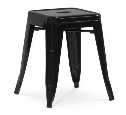 Tolix Replica Bar Stool - Black, 45Cm