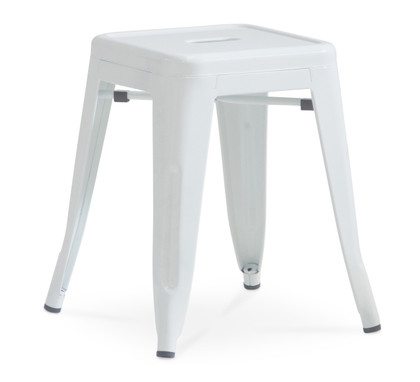 Tolix Replica Bar Stool - White, 45Cm