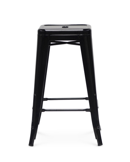 Tolix Replica Bar Stool - Black, 65Cm