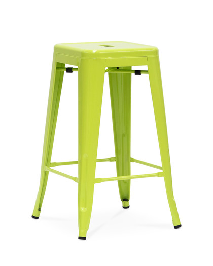 Tolix Replica Bar Stool - Green, 75Cm