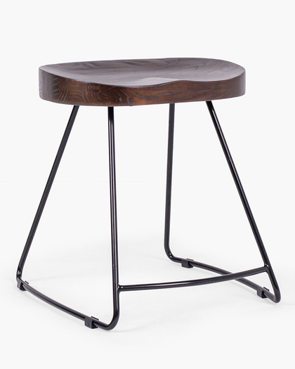 Trevor Wooden Bar Stool - Black, 45Cm