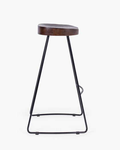 Trevor Wooden Bar Stool - Black, 75Cm