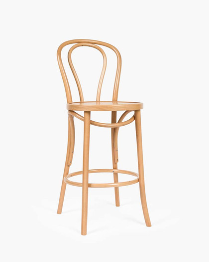 Twist Bentwood Bar Stool - Natural, 65Cm