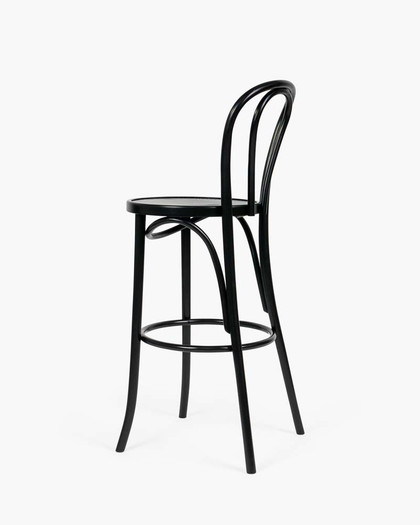 Twist Bentwood Bar Stool - Black, 75Cm