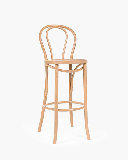 Twist Bentwood Bar Stool - Natural, 75Cm