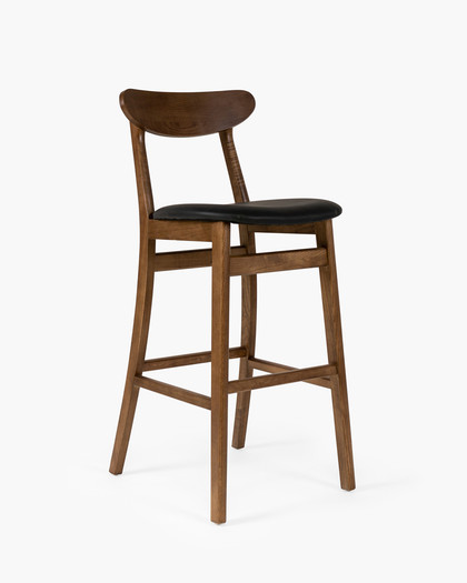 Victoria Bar Stool - Walnut, 75Cm
