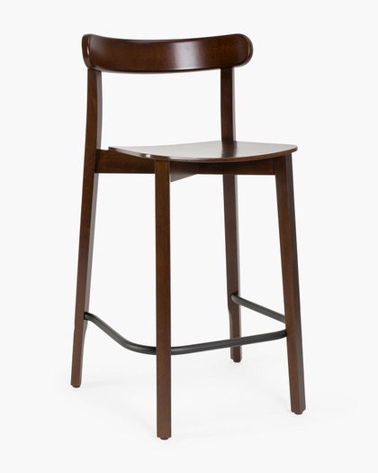 Icho Bar Stool - Walnut, 65Cm