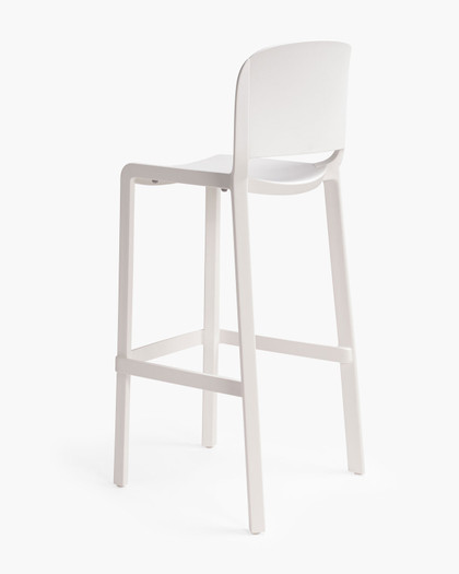 Dome 263 Bar Stool - White, 76.5Cm