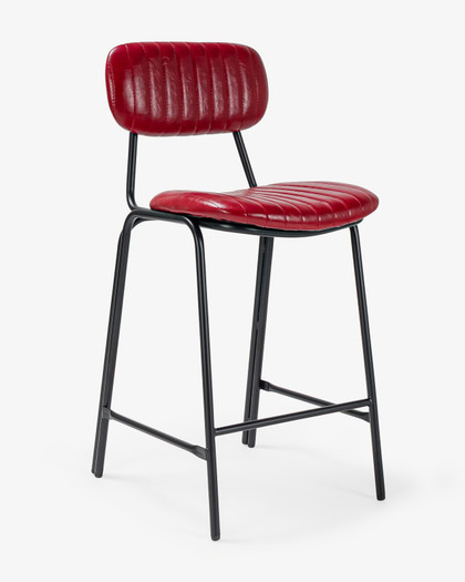 Barry Bar Stool - Burgundy, 65Cm