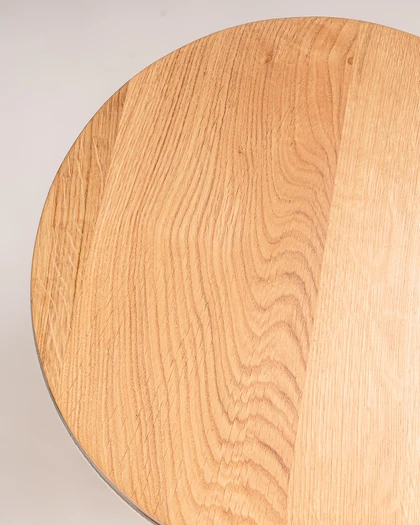 Curve Barstool - Natural Oak, Black 65cm