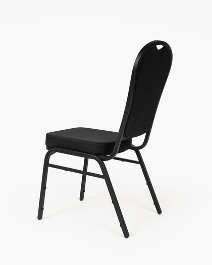 Banquet Chair - Black Frame, Black Fabric