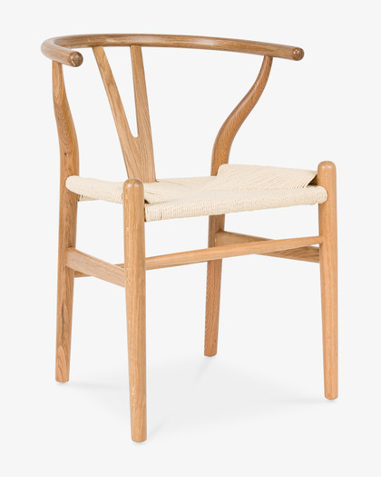 Hans Wegner Replica Wishbone Chair, Natural Oak