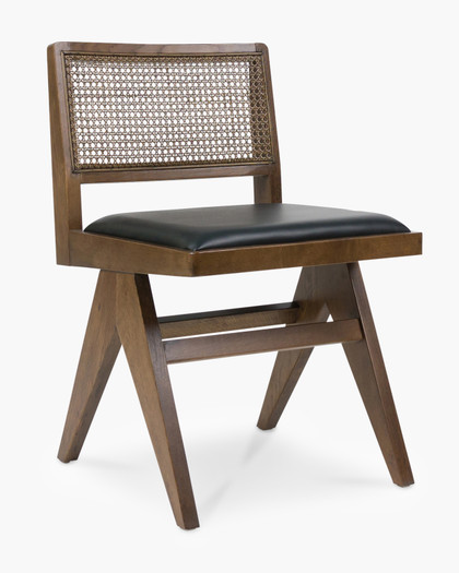 Lillian Chair - Walnut, Black Seat
